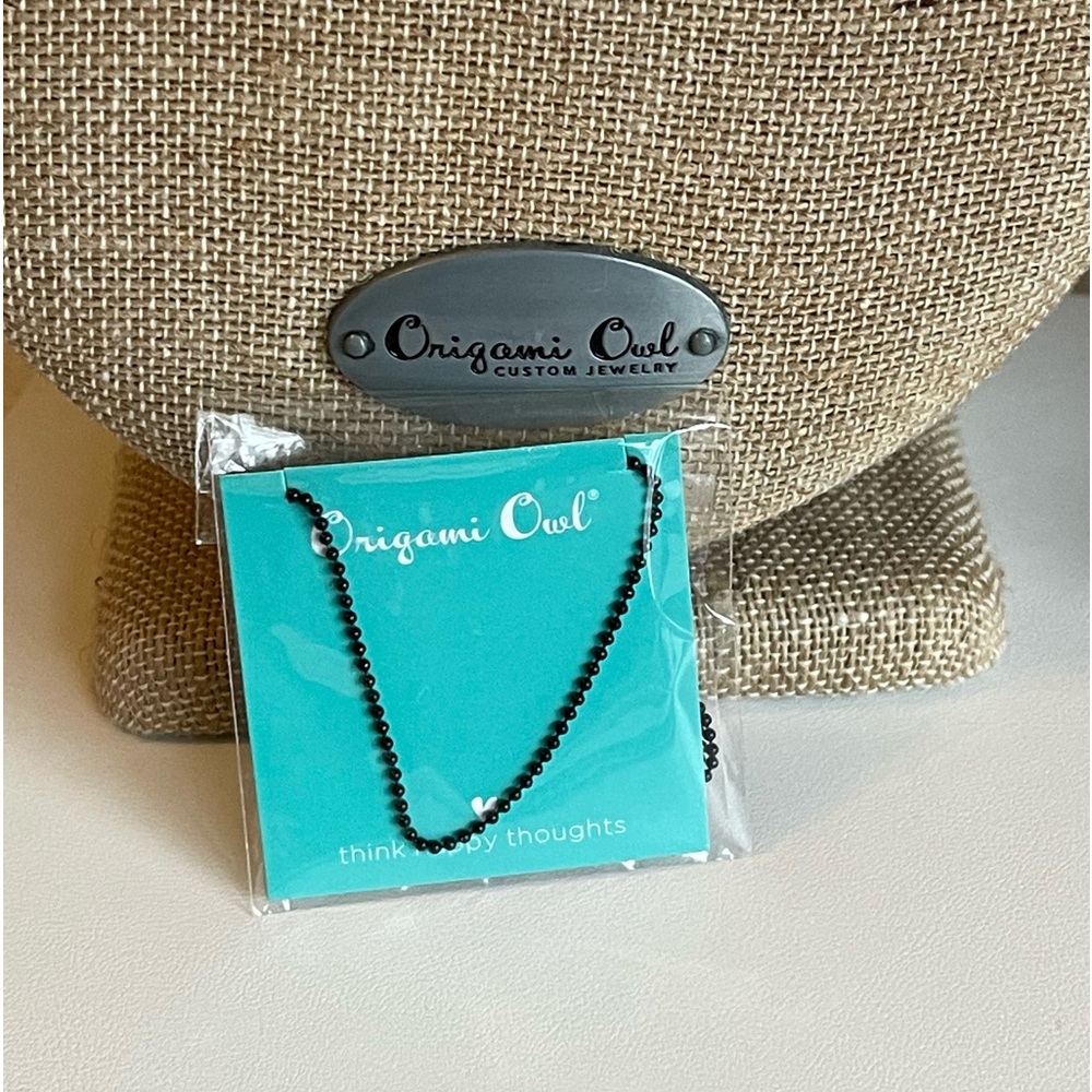 Origami Owl Black Beaded Necklace